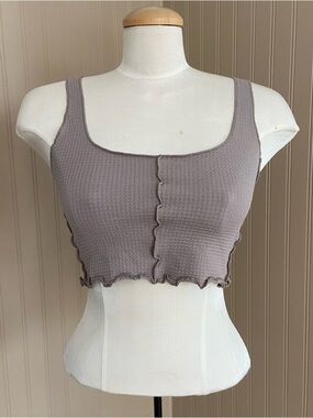 Garage NWT Super Soft Brown Taupe Crop Top Women’s Size Medium
